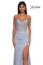 La Femme Dress 33001 - Light Periwinkle