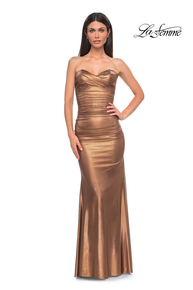 La Femme Dress 33007 - Bronze