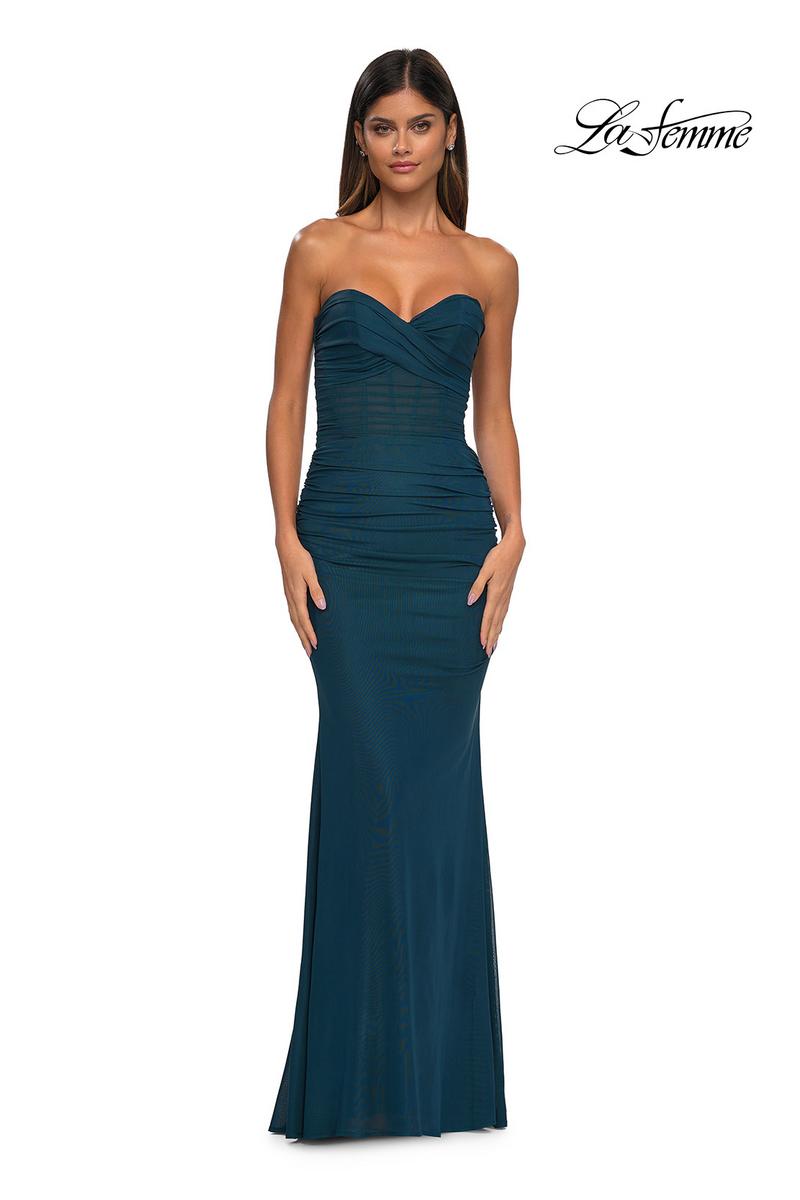 La Femme Dress 33007 - Dark Teal