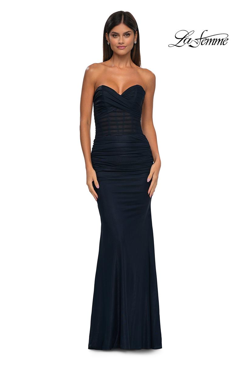 La Femme Dress 33007 - Navy