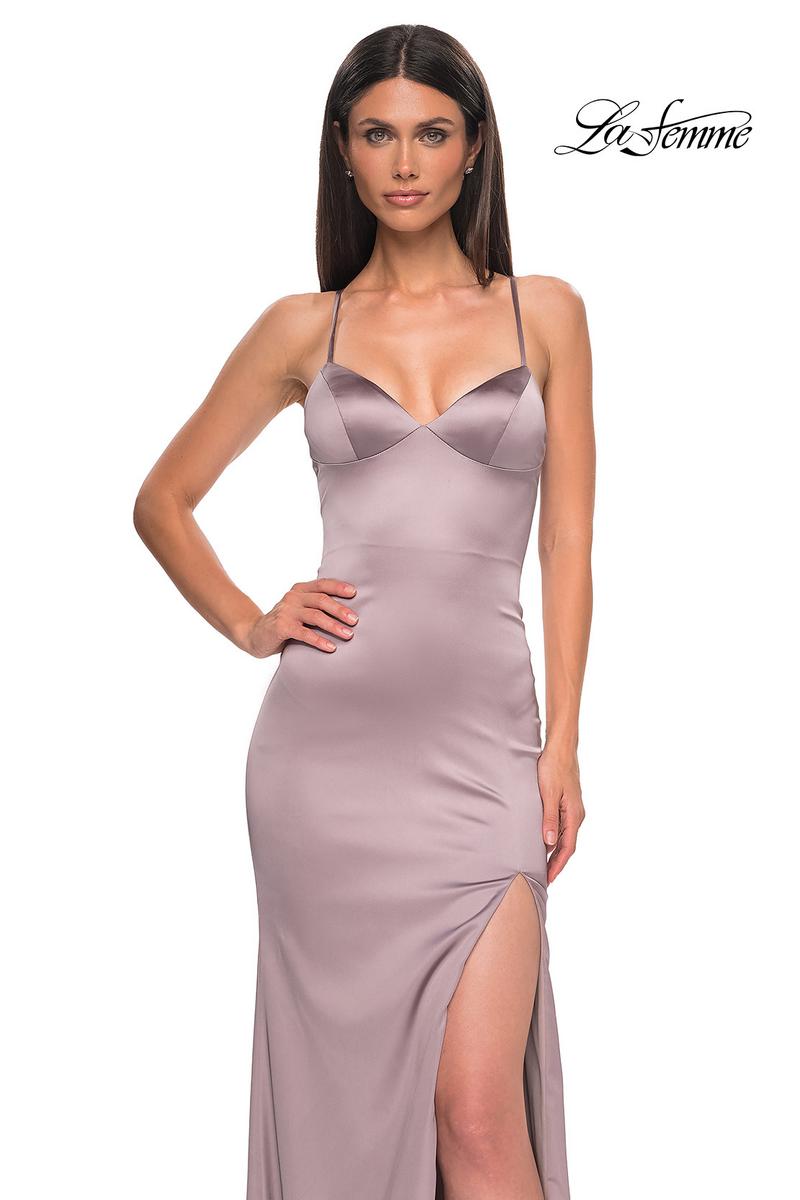 La Femme Dress 33010 - Taupe