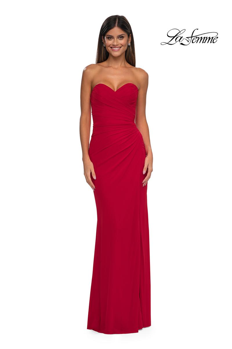 La Femme Dress 33018 - Red