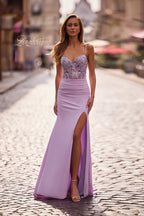 La Femme Dress 33025 - Lavender