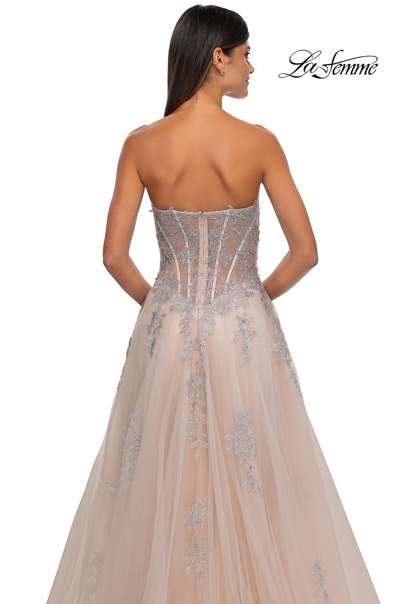 La Femme Dress 33028 - Blush