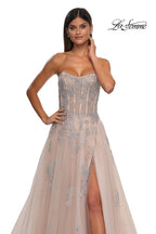 La Femme Dress 33028 - Blush