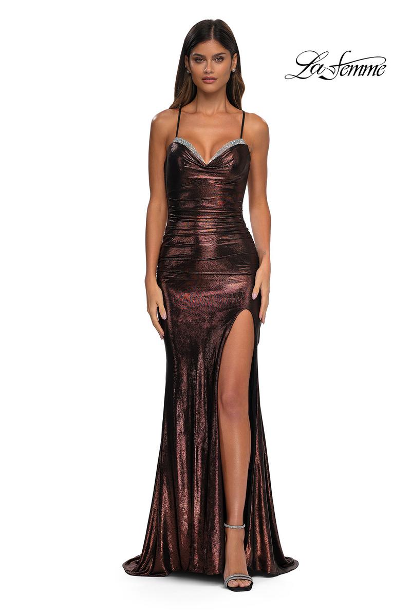 La Femme Dress 33032 - Mocha