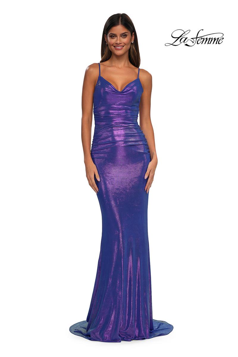 La Femme Dress 33034 - Periwinkle