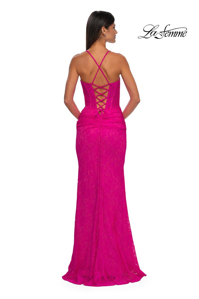 La Femme Dress 33036 - Hot Fuchsia