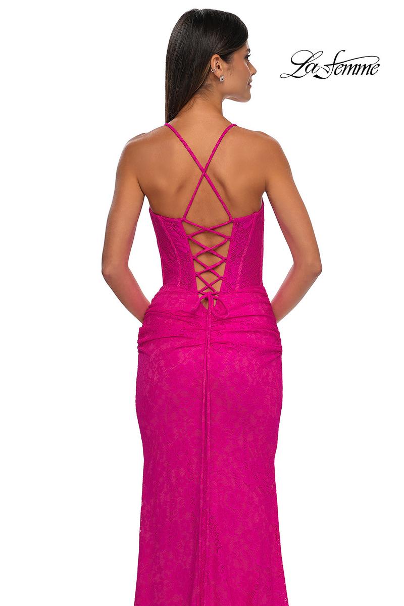 La Femme Dress 33036 - Hot Fuchsia