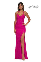 La Femme Dress 33036 - Hot Fuchsia