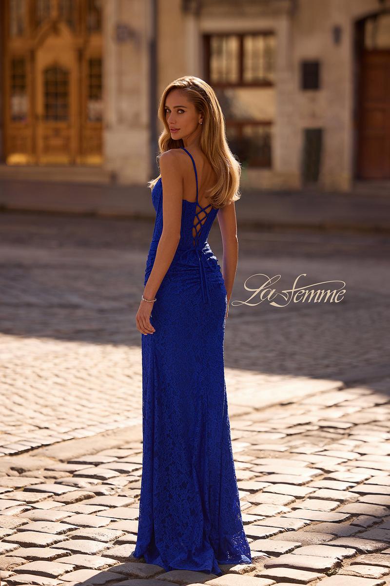 La Femme Dress 33036 - Royal Blue