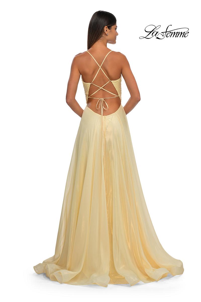 La Femme Dress 33043 - Pale Yellow