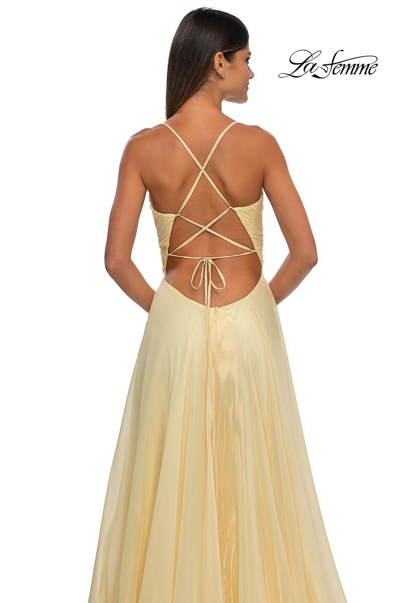 La Femme Dress 33043 - Pale Yellow