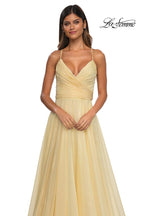 La Femme Dress 33043 - Pale Yellow