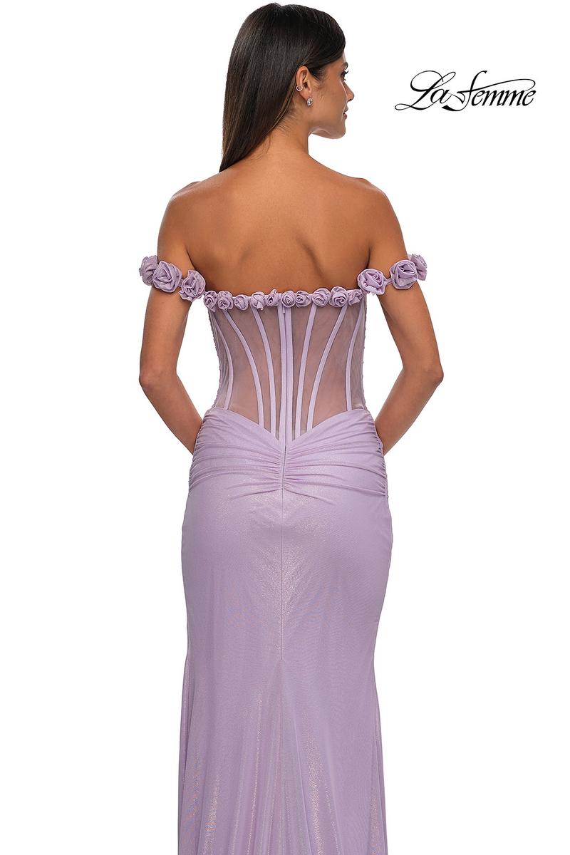La Femme Dress 33044 - Lavender