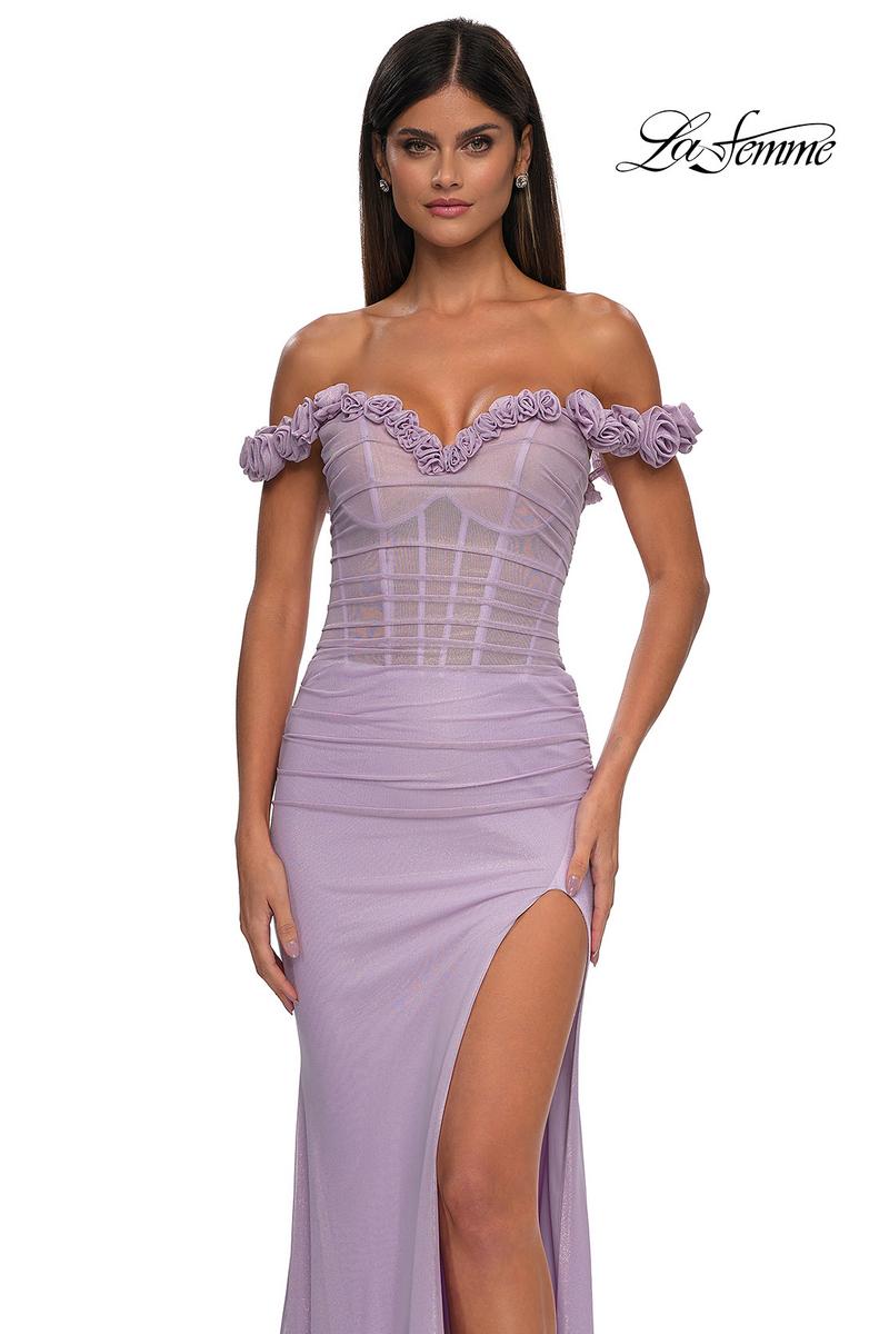 La Femme Dress 33044 - Lavender
