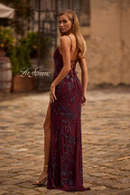 La Femme Dress 33054 - Dark Berry
