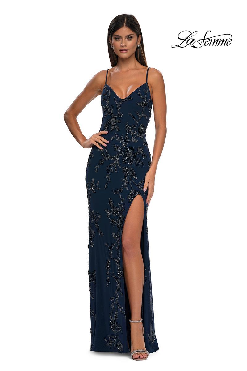La Femme Dress 33054 - Navy
