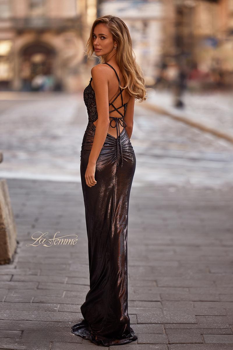 La Femme Dress 33059 - Mocha