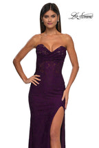 La Femme Dress 33069 - Dark Berry