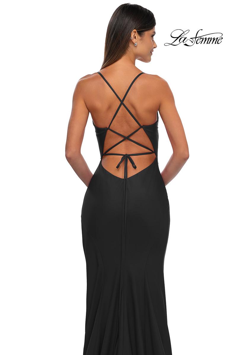 La Femme Dress 33080 - Black