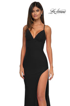 La Femme Dress 33080 - Black