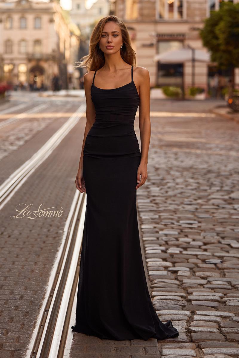 La Femme Dress 33086 - Black