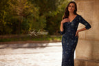 La Femme Evening Dress 33092 - Navy