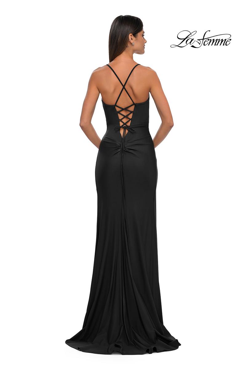 La Femme Dress 33103 - Black