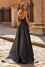 La Femme Dress 33106 - Black