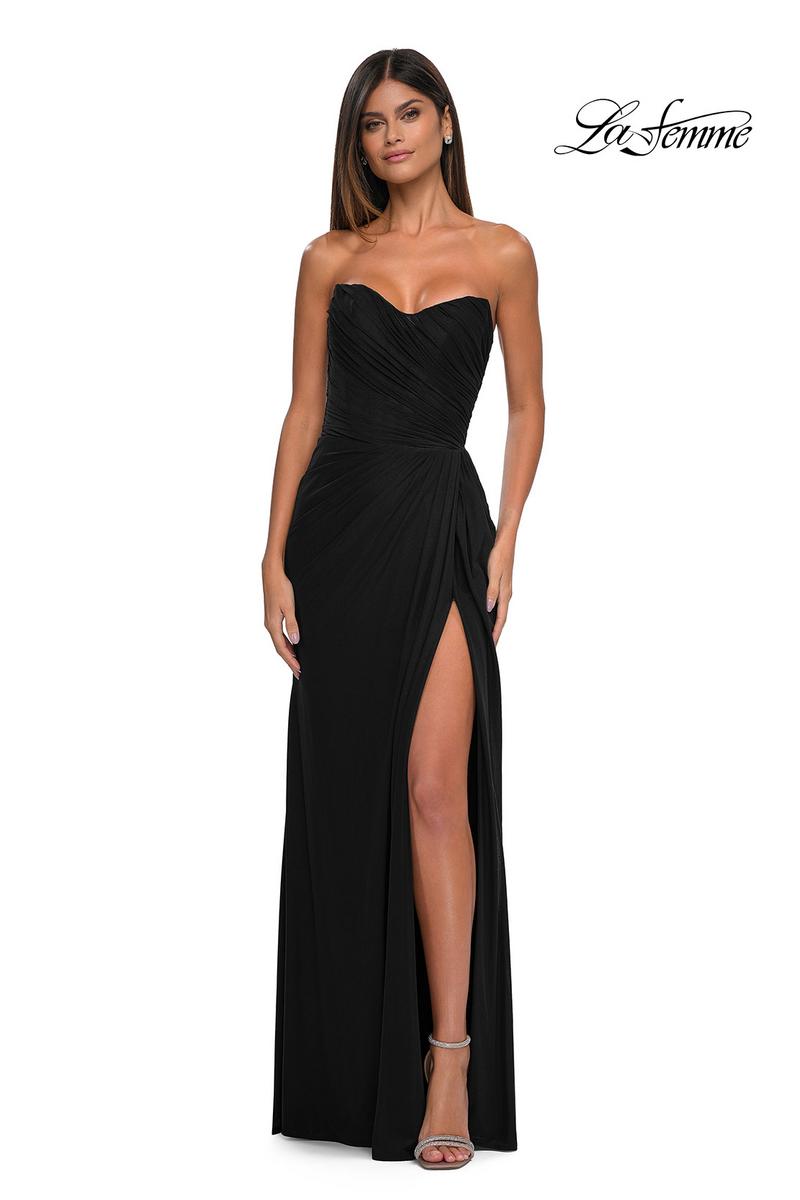 La Femme Dress 33116 - Black