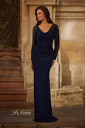 La Femme Evening Dress 33121 - Navy