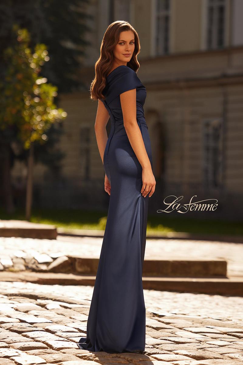 La Femme Evening Dress 33128 - Navy