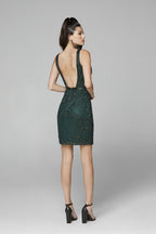 Primavera Couture Short Dress 3312 - Forest Green