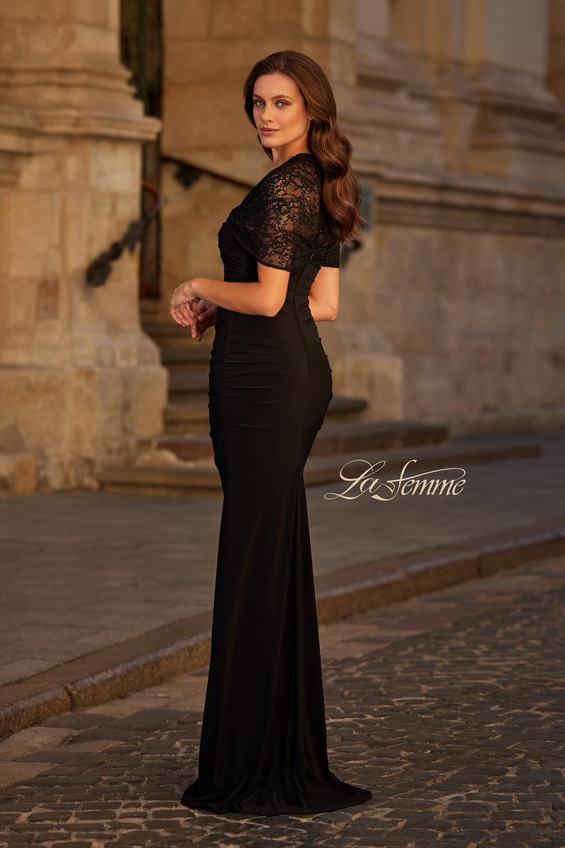 La Femme Evening Dress 33133 - Black