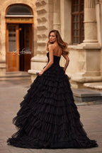 La Femme Dress 33202 - Black