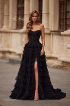 La Femme Dress 33202 - Black