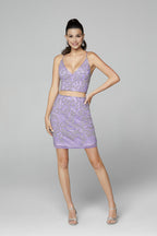 Primavera Couture Short Dress 3321 - Lilac