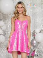 Colors Dress Homcoming 3324 - Hot Pink