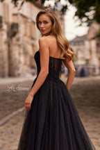 La Femme Dress 33307 - Black