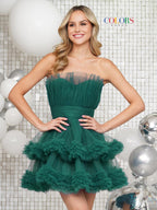 Colors Dress Homcoming 3332 - Deep Green