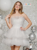 Colors Dress Homcoming 3332 - White