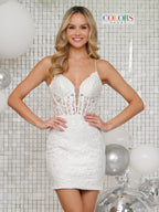 Colors Dress Homcoming 3336 - White