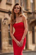 La Femme Dress 33403 - Red