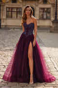 La Femme Dress 33410 - Dark Berry