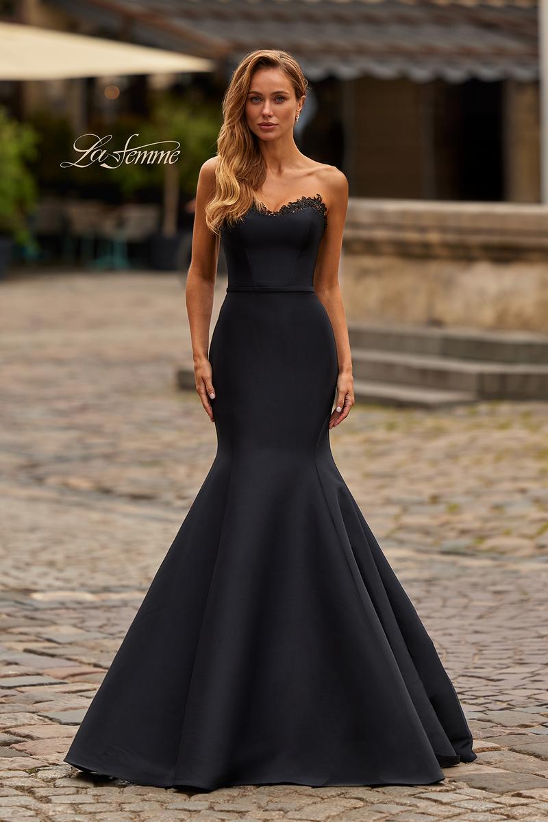 La Femme Dress 33438 - Black