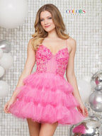 Colors Dress Dress 3346 - Hot Pink