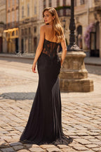 La Femme Dress 33472 - Black