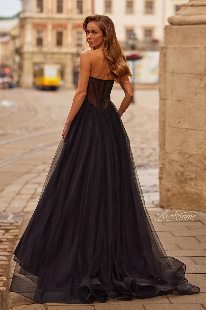 La Femme Dress 33491 - Black