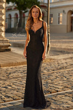 La Femme Dress 33519 - Black